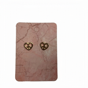Heart study earrings
